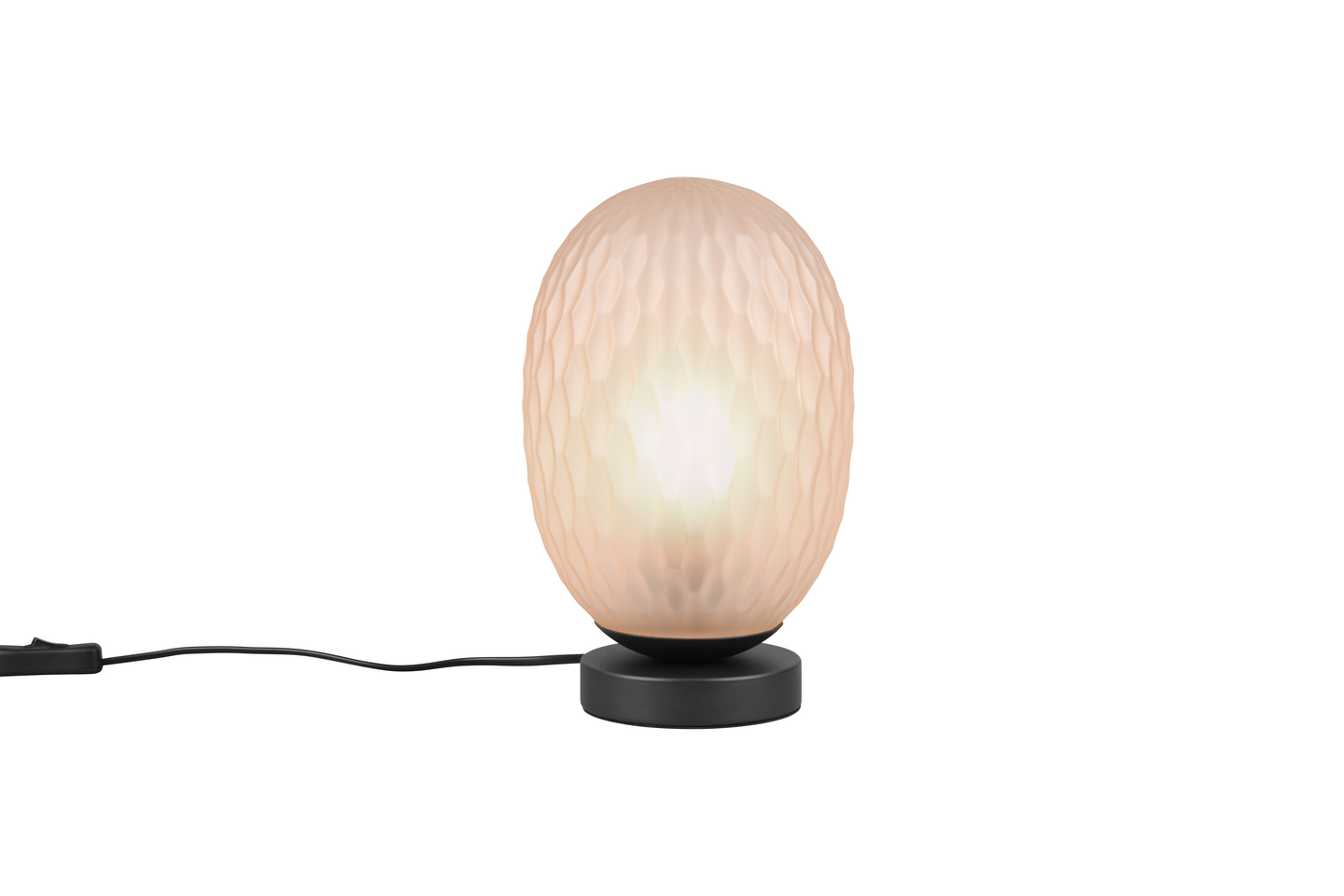 Pöytävalaisin TRIO Facette E27 meripihka/mattamusta