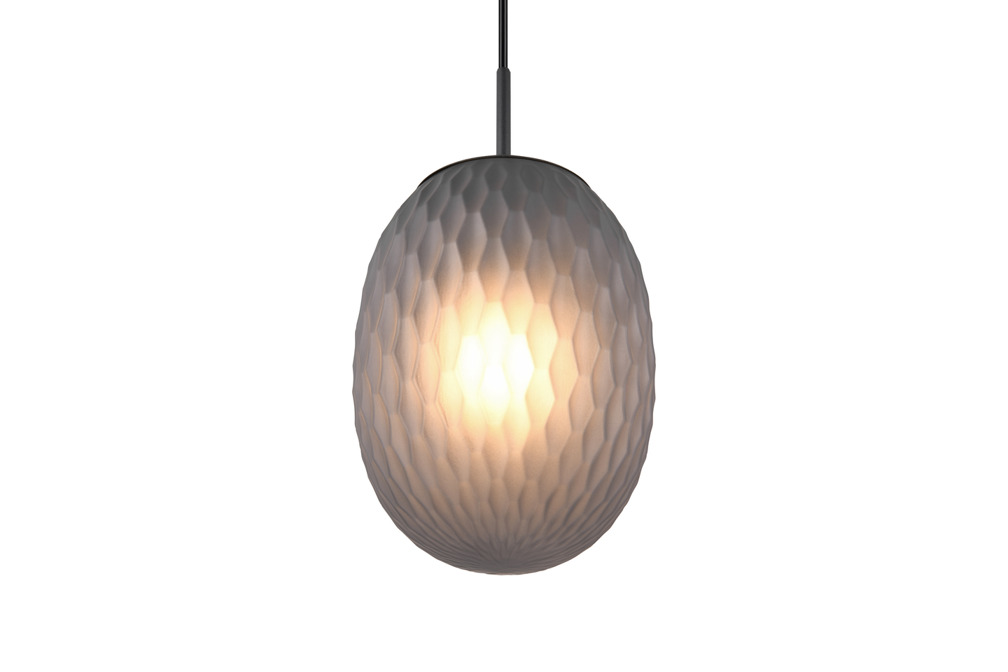 Riippuvalaisin TRIO Facette E27 1-osainen mattamusta/savu