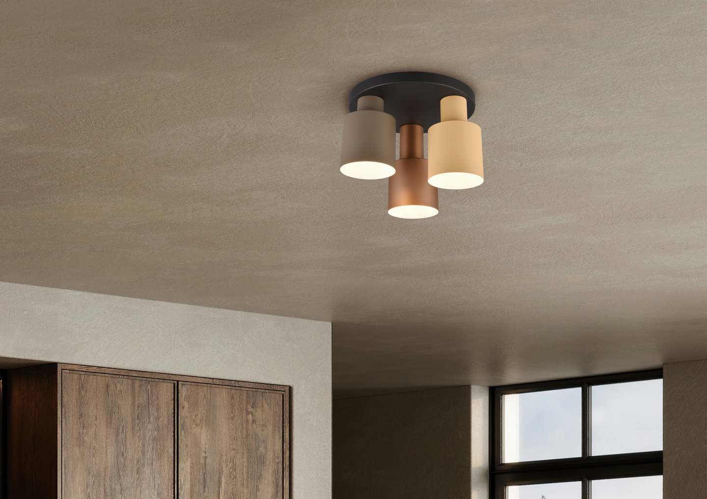 Kattovalaisin TRIO Agudo E27 3-osainen moniväri