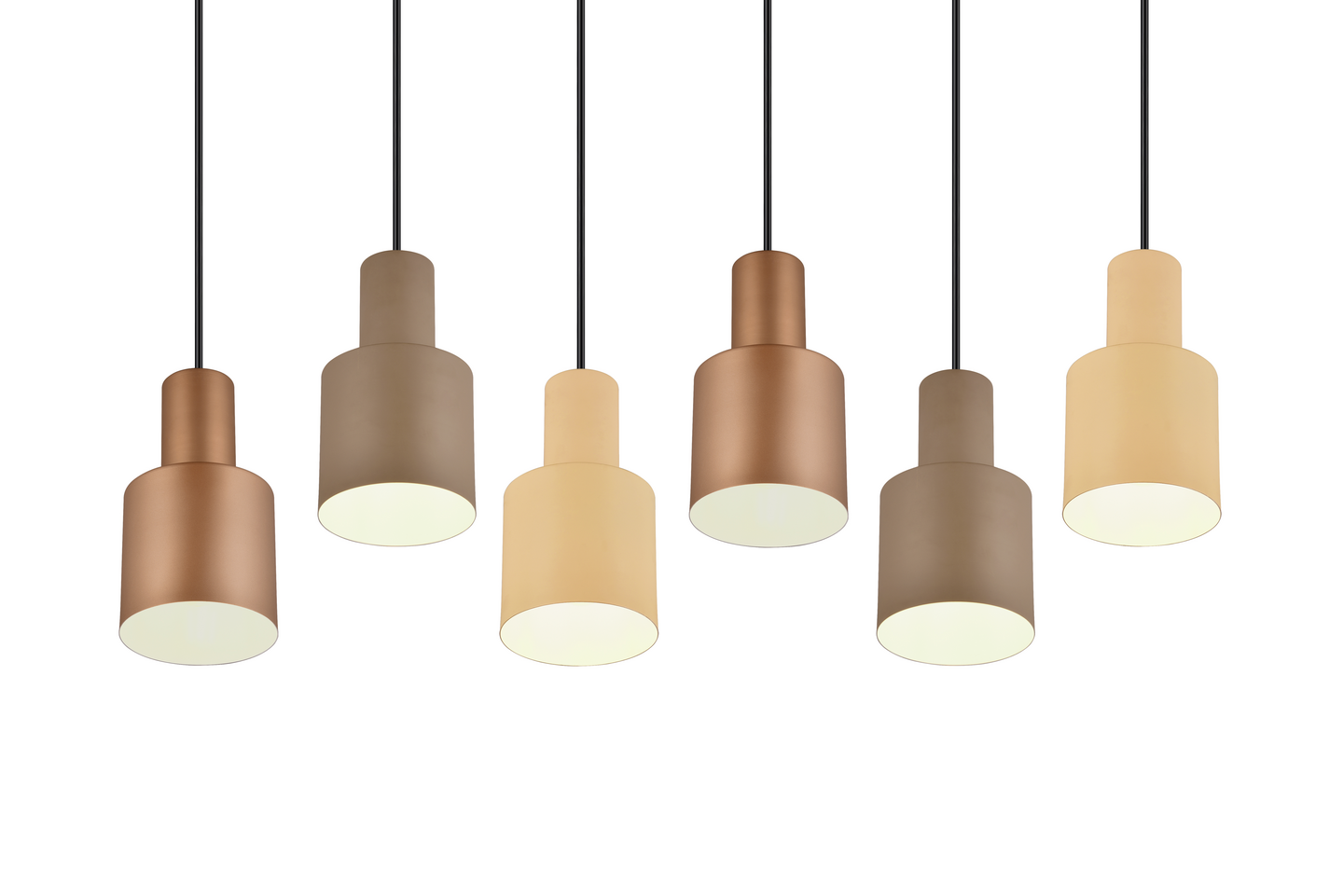 Riippuvalaisin TRIO Agudo E27 6-osainen moniväri