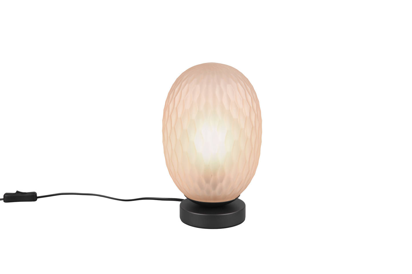 Pöytävalaisin TRIO Facette E27 meripihka/mattamusta