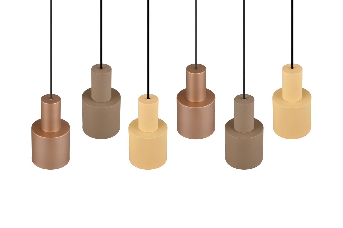 Riippuvalaisin TRIO Agudo E27 6-osainen moniväri