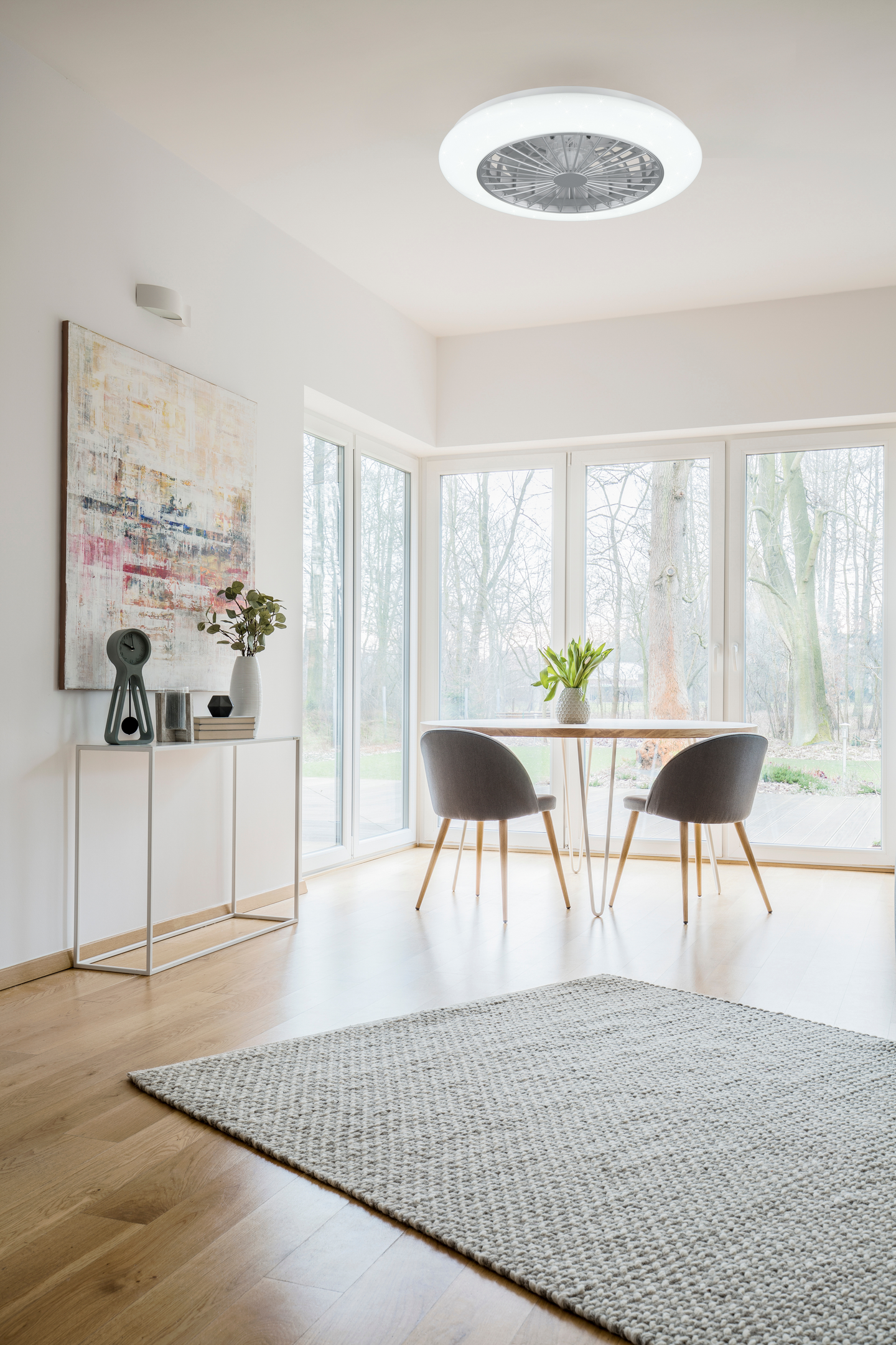 Tuuletinvalaisin TRIO Stralsund led 30W 3500lm harmaa starlight