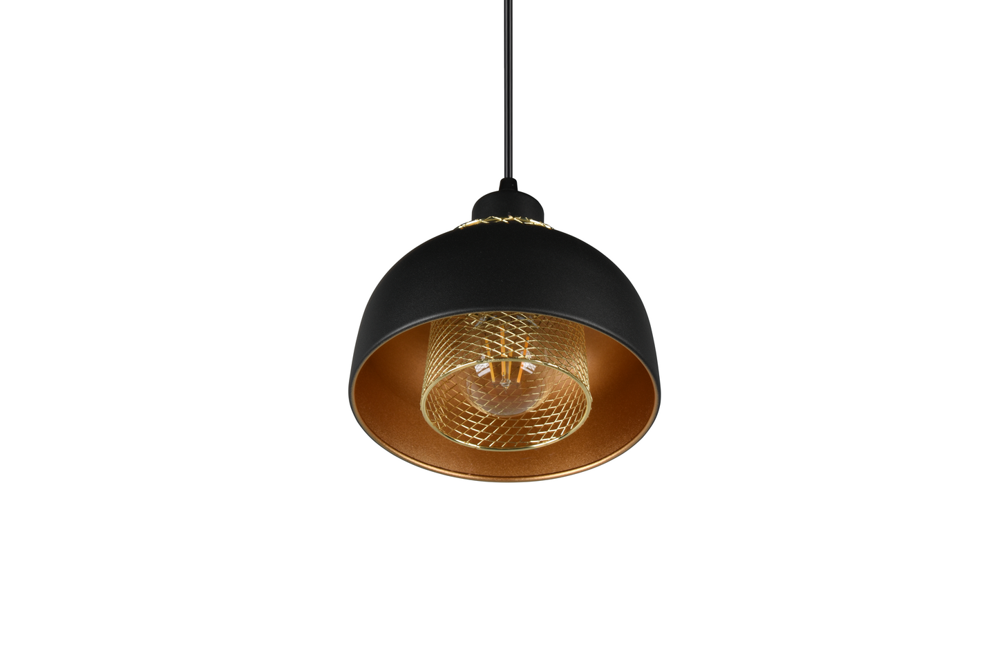 Riippuvalaisin TRIO Punch E27 18cm mattamusta