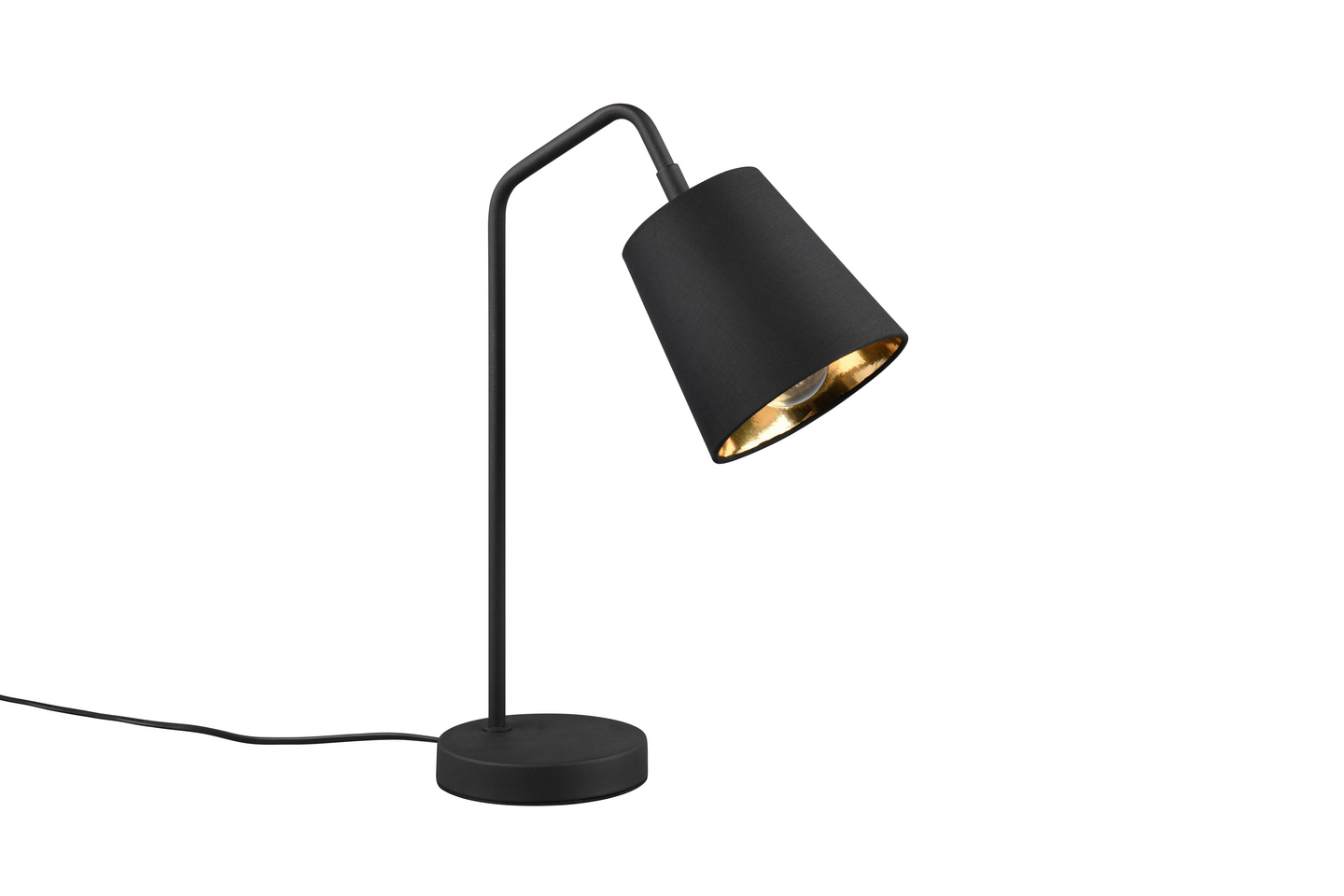 Pöytävalaisin TRIO Buddy E27 mattamusta/kulta