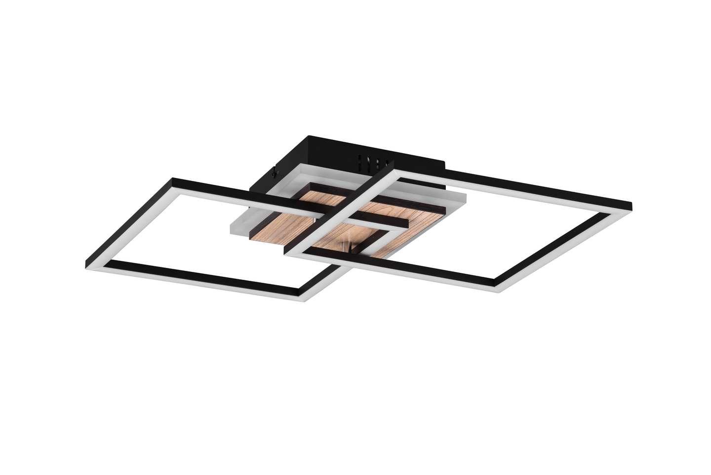 Kattovalaisin TRIO Giro led 25W 3000lm neliö musta/puu