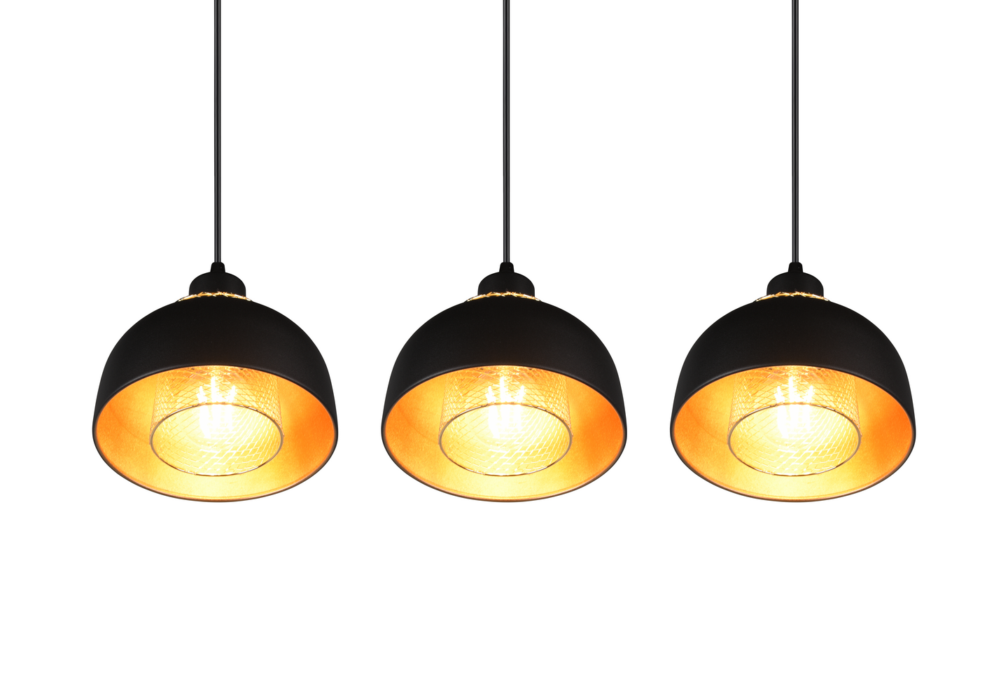 Riippuvalaisin TRIO Punch E27 3-osainen mattamusta