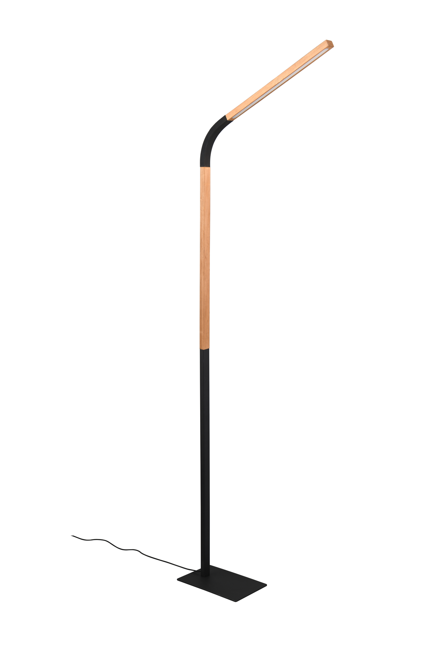 Lattiavalaisin TRIO Norris led 11W 1400lm mattamusta/puu