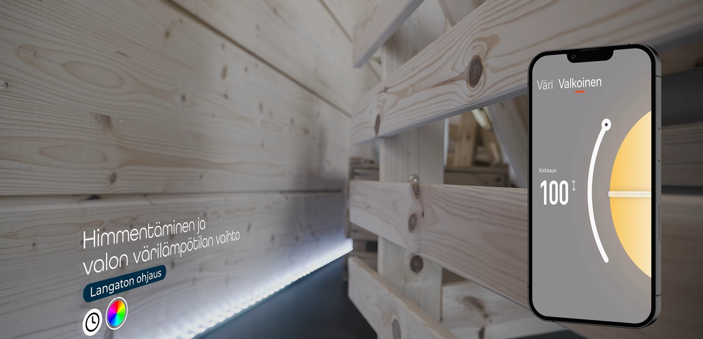 Valonauha Emax Smart Home 6,5W/m RGB+CCT 280lm/m IP20/IP44 Wi-Fi 3m