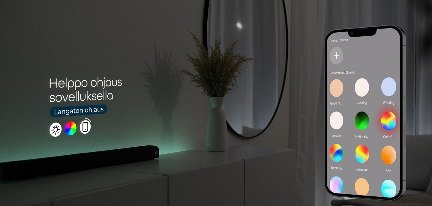 Valonauha Emax Smart Home 6,5W/m RGB+CCT 280lm/m IP20/IP44 Wi-Fi 3m