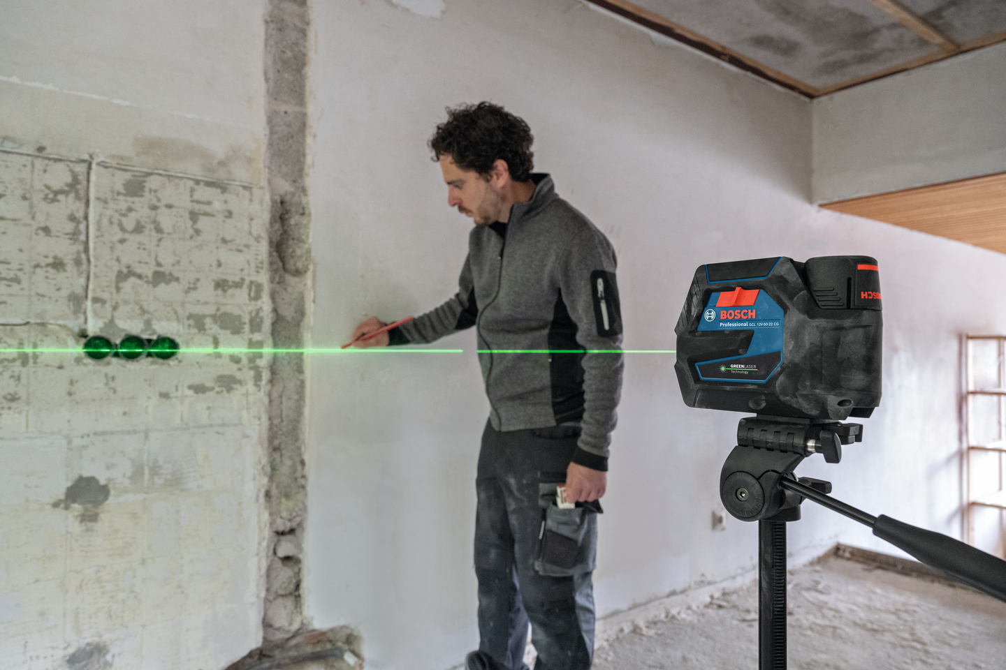 Yhdistelmälaser Bosch GCL 12V-50-22 CG 1x2,0Ah L-Boxx