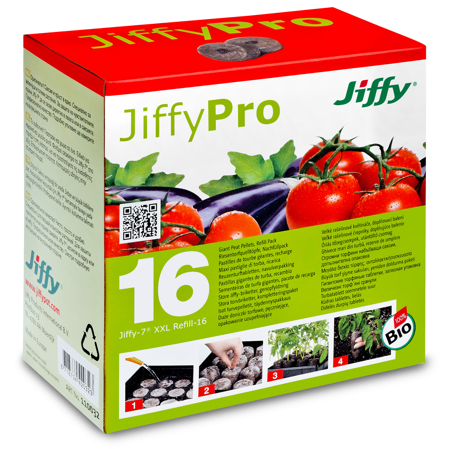 Turvepelletti Jiffy suuri 16kpl