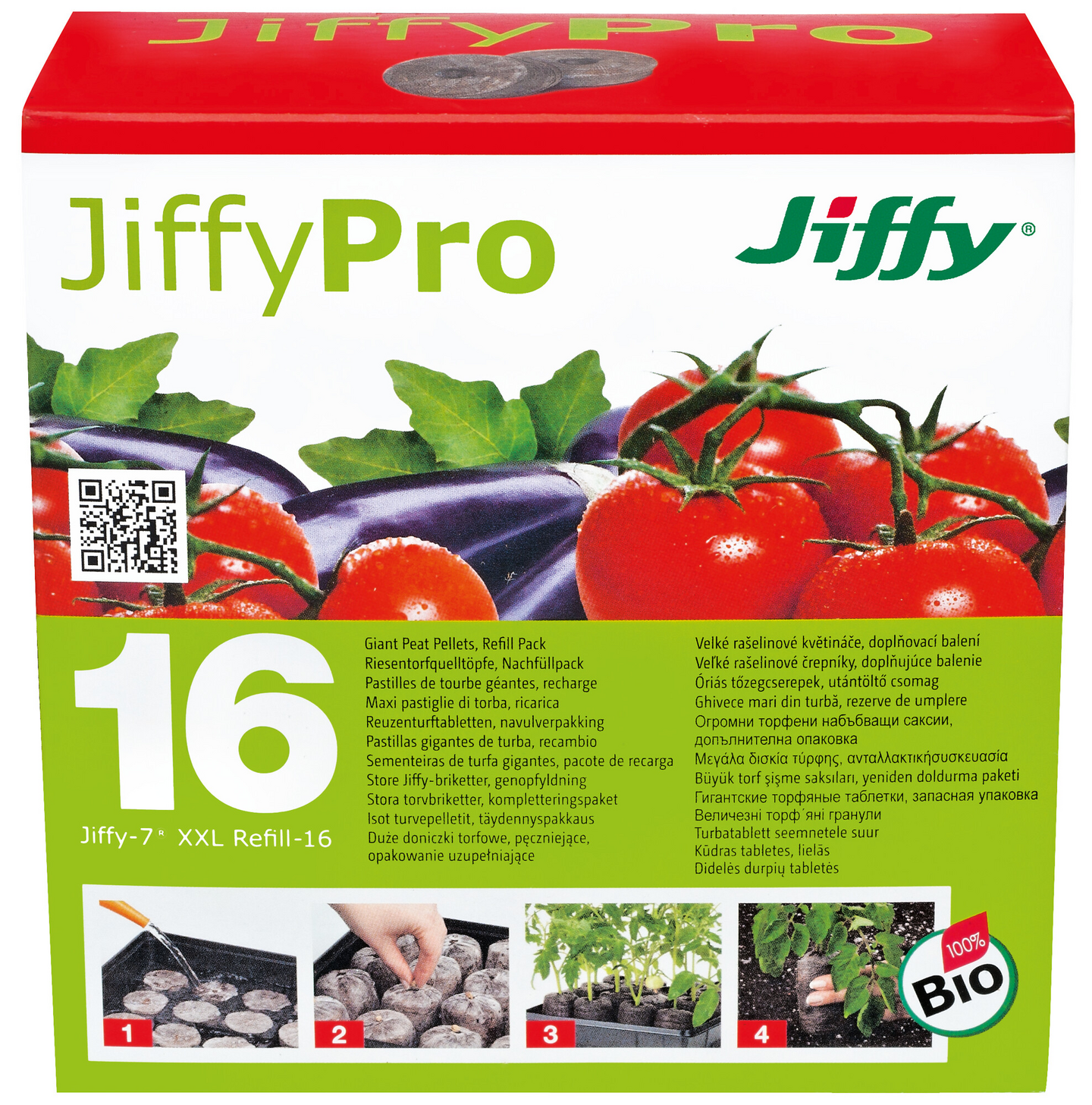 Turvepelletti Jiffy suuri 16kpl