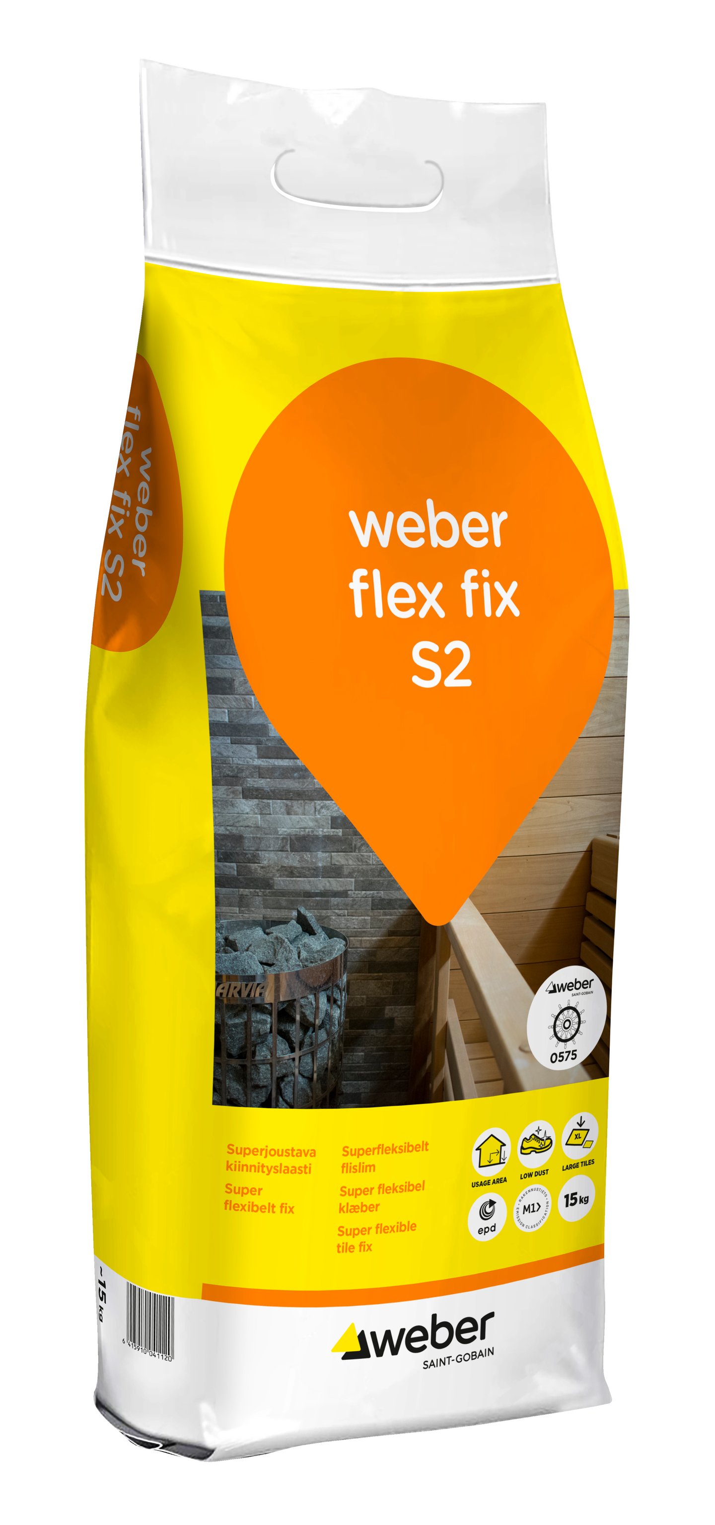Kiinnityslaasti superjoustava Weber Flex Fix S2 15kg
