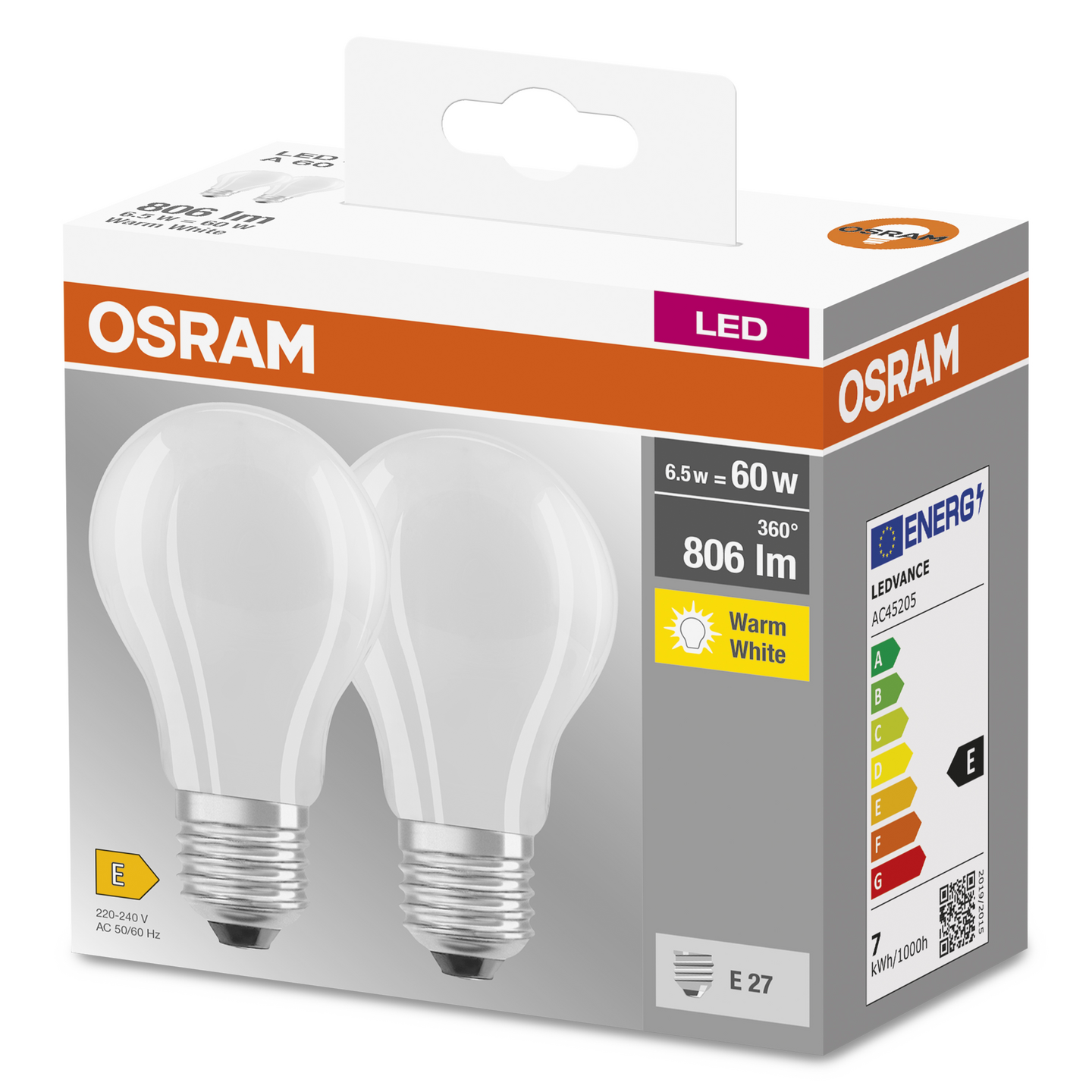 LED NORMAL 60 MATT 6,5W 827