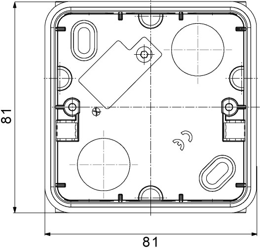 Asennuskotelo Gw95527 Pinta-asennuskotelo