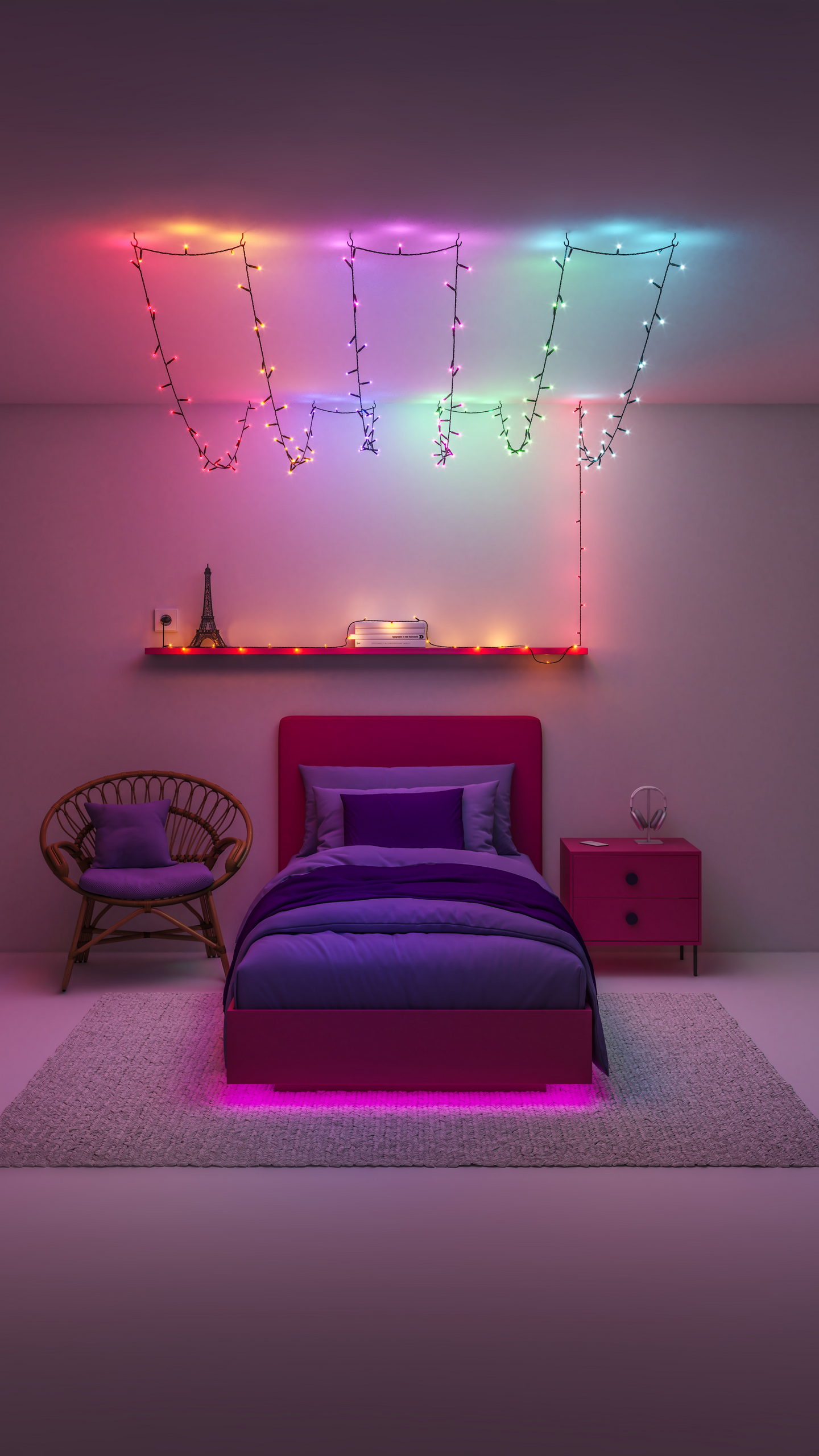 Koristevalosarja WIZ 160led 20m 2700-5000K 15W IP44