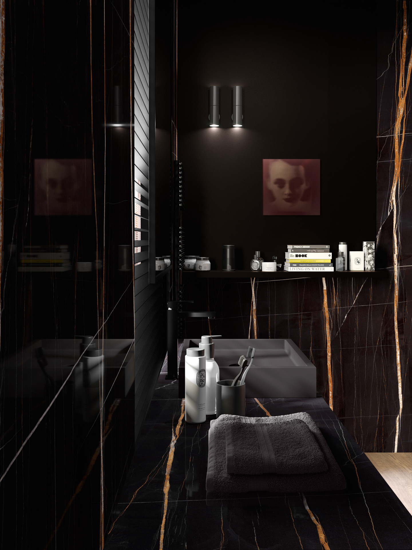 Lattialaatta Grande Sahara Noir 120x120 RT Lux 2,88m²