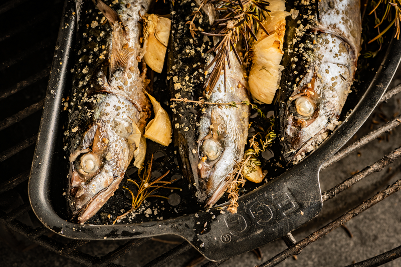 Ritilä Big Green Egg XL stainless steel puolikuu