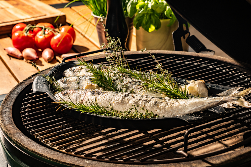 Ritilä Big Green Egg XL puolikuu rei`itetty