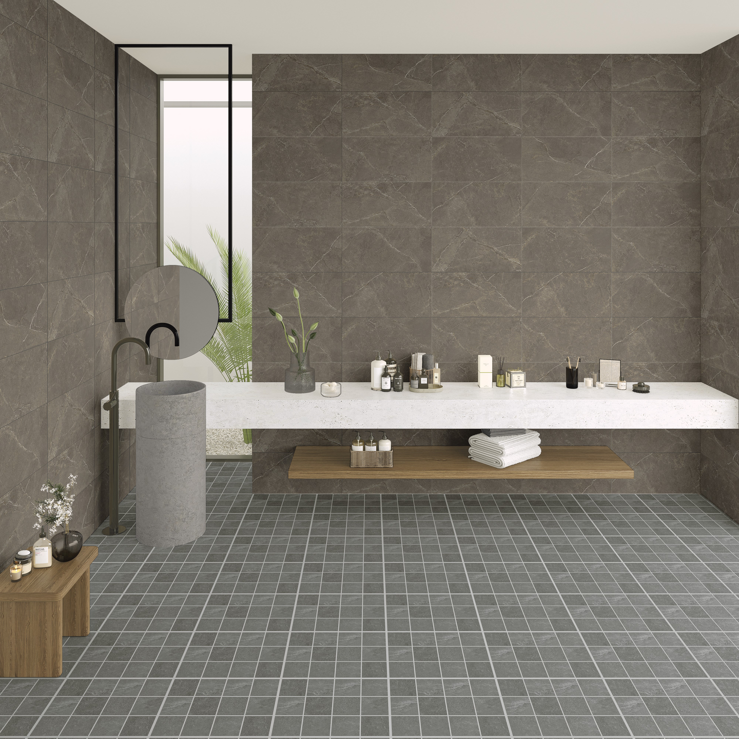 Seinälaatta Cello Veinstone 30x60 ruskea matta RT 1,62m²