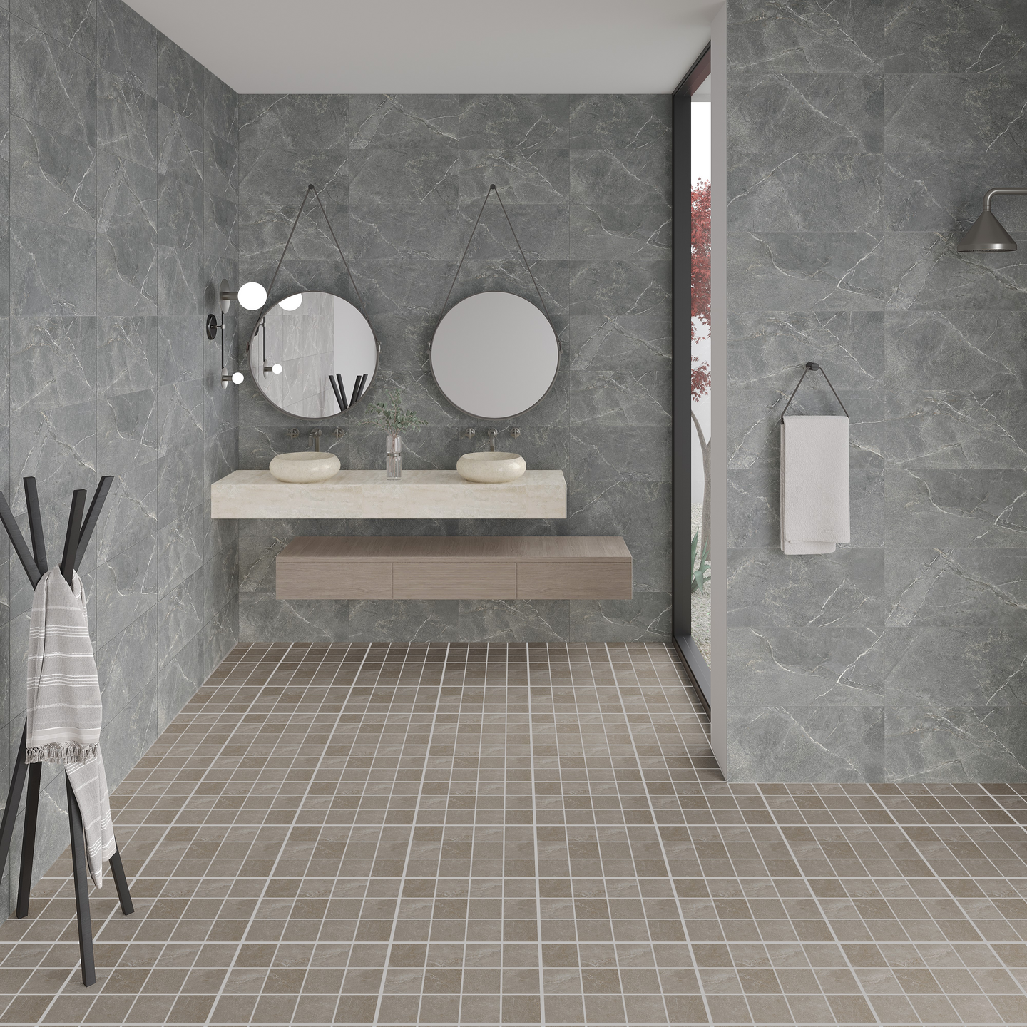 Seinälaatta Cello Veinstone 30x60 harmaa matta RT 1,62m²