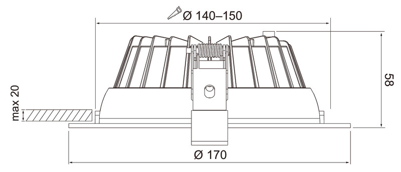 Alasvalo Compact Xl 150 Ip54 14w 1800lm 3cct Wh
