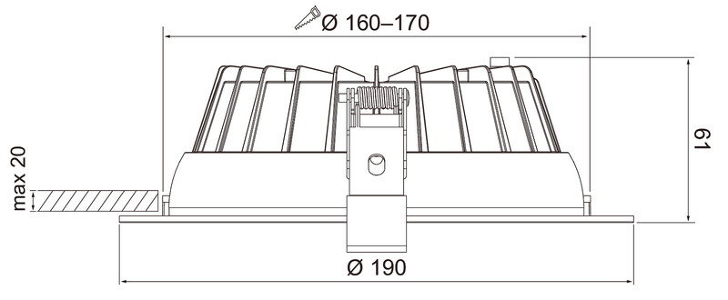 Alasvalo Compact Xl 170 Ip54 24w 3350lm 3cct Wh