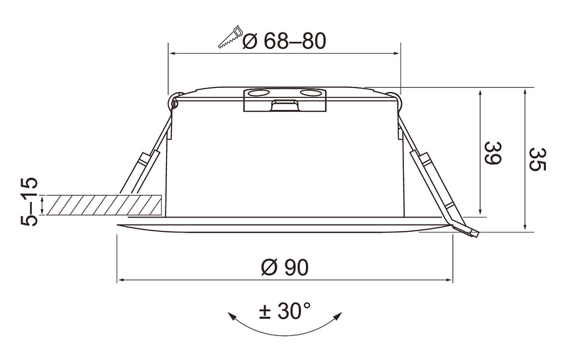 Alasvalo Compact Multi Ip54 500lm 927/933/940 Dim Wh