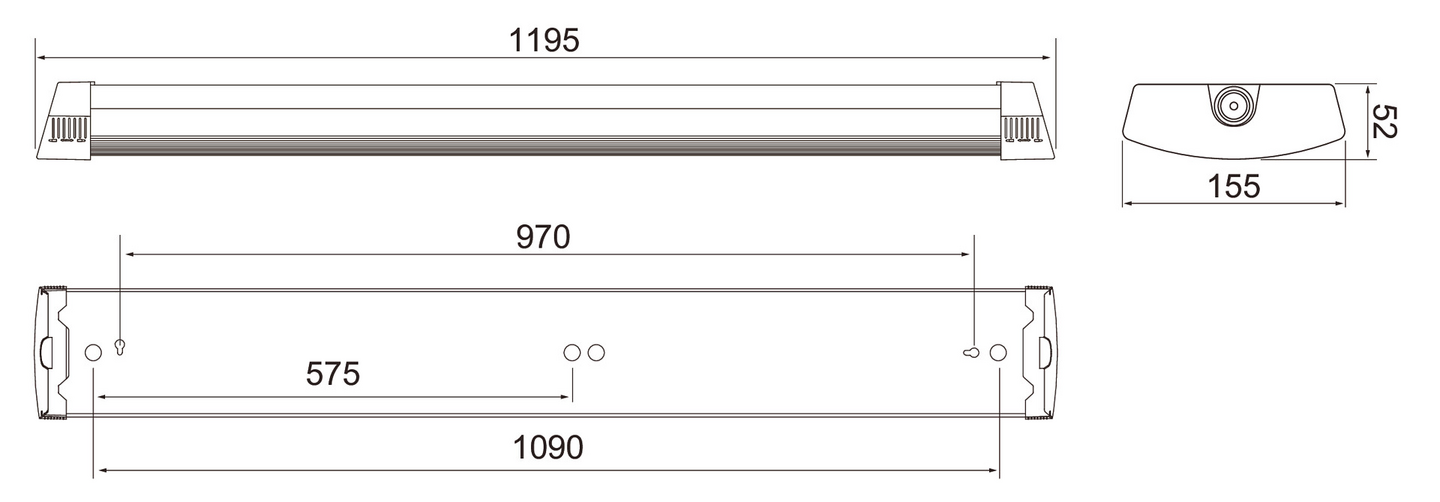 Teollisuusvalaisin Airam Optimus MP 1200 IP44 40W 5600lm 840 RA/MS roiskesuoj
