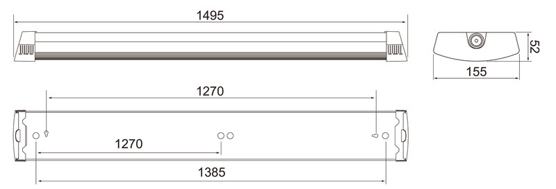 Teollisuusvalaisin Airam Optimus MP 1500 IP44 47W 6600lm 840 RA/MS roiskesuoj