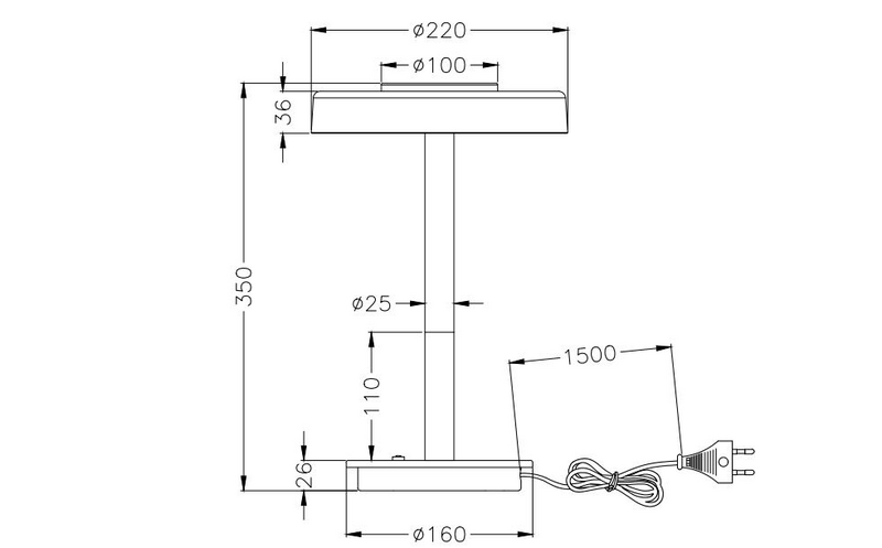 Pöytävalaisin TRIO Celeste led 10W 1050lm kahvinruskea