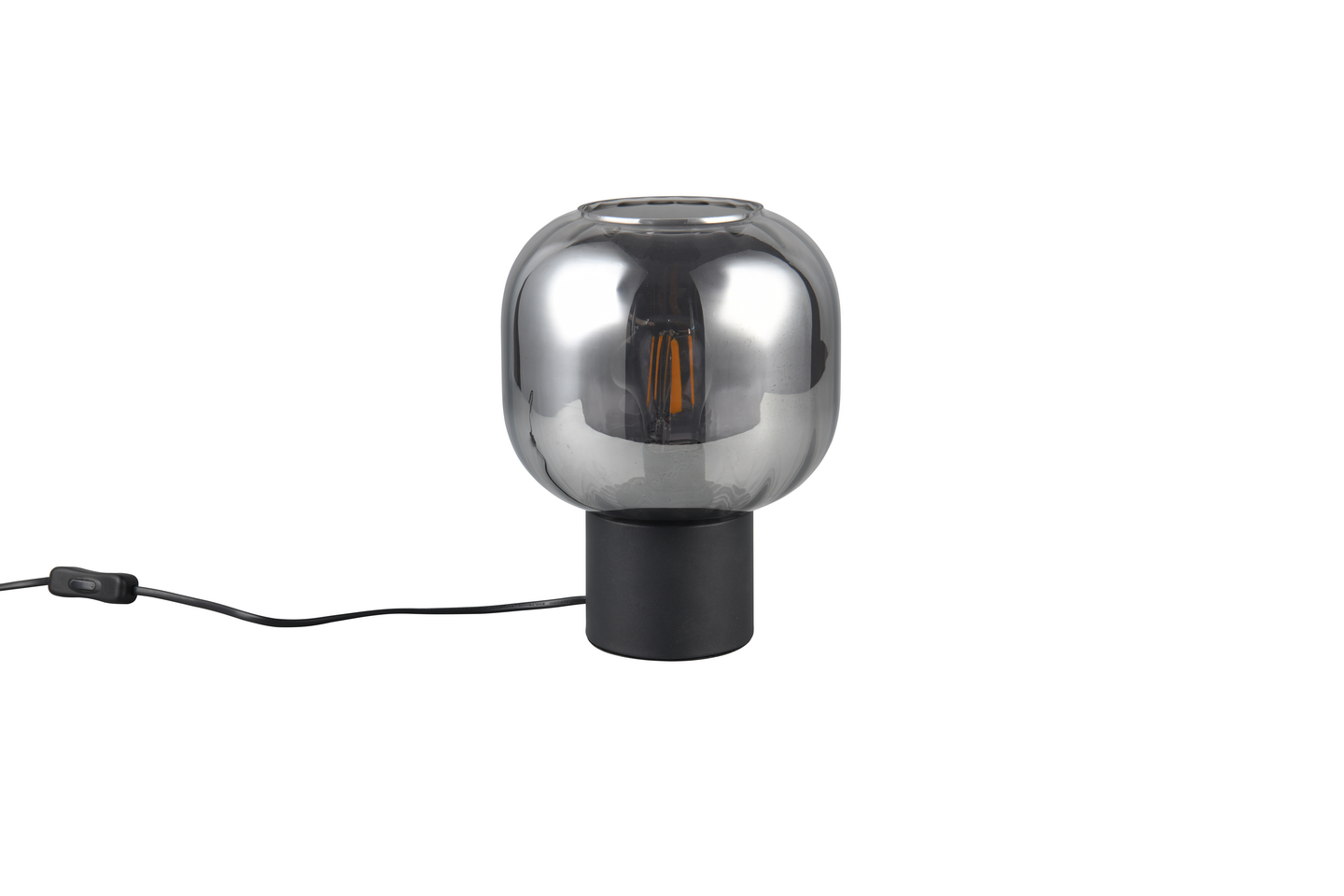 Pöytävalaisin TRIO Diva E27 mattamusta/kromattu