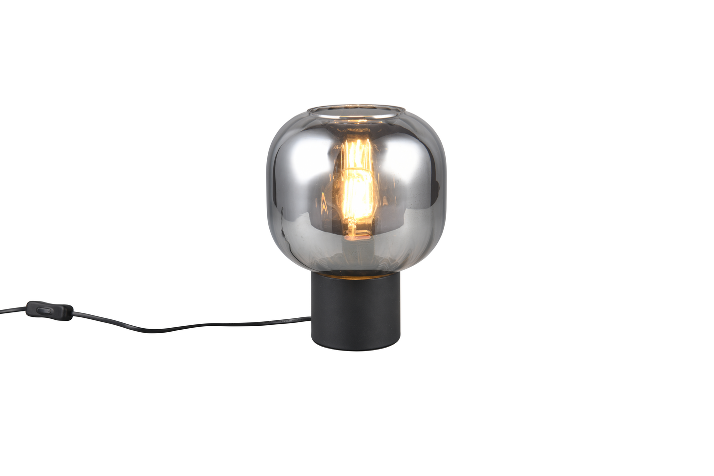 Pöytävalaisin TRIO Diva E27 mattamusta/kromattu