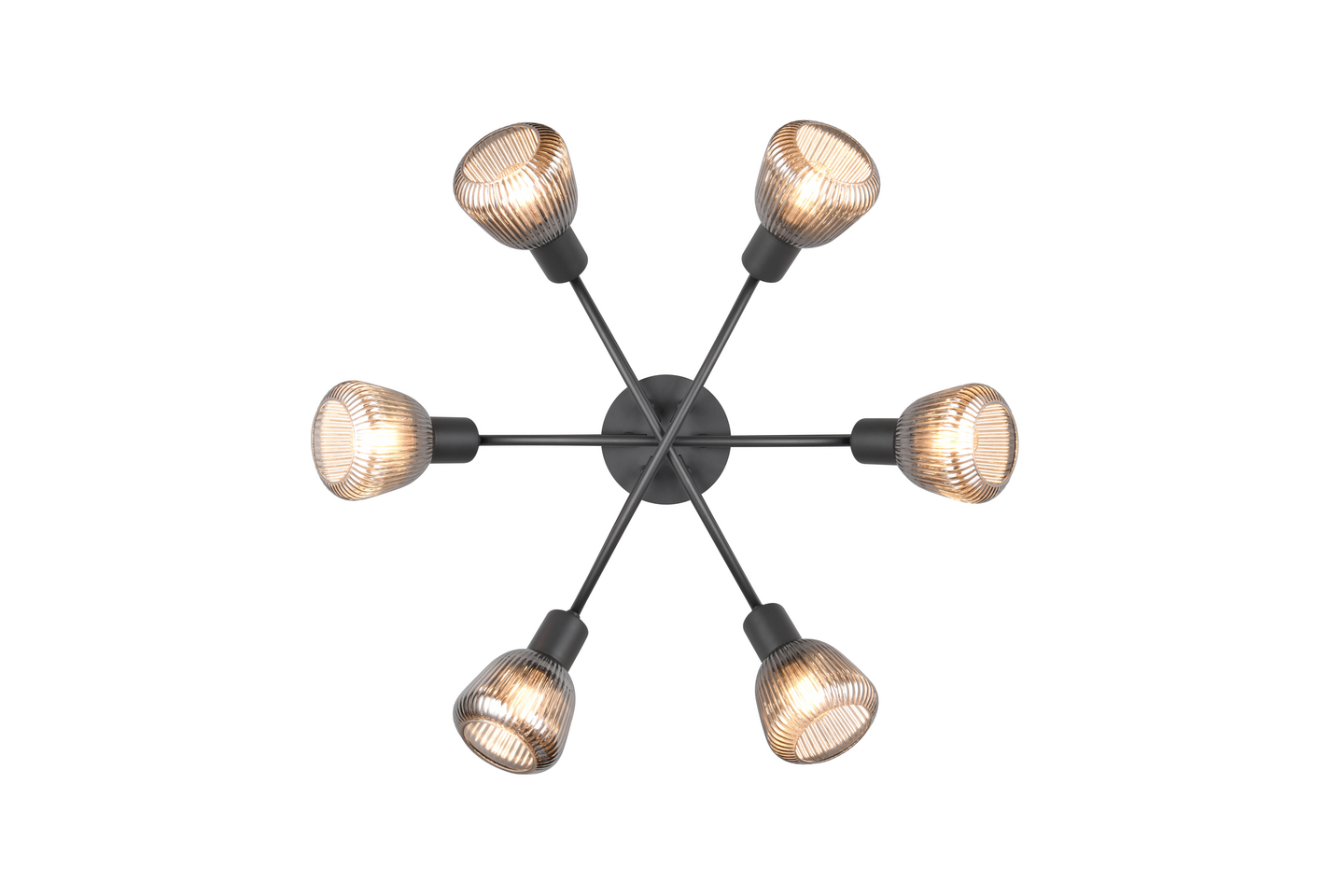 Kattovalaisin TRIO Tarifa E14 6-osainen mattamusta/kromattu