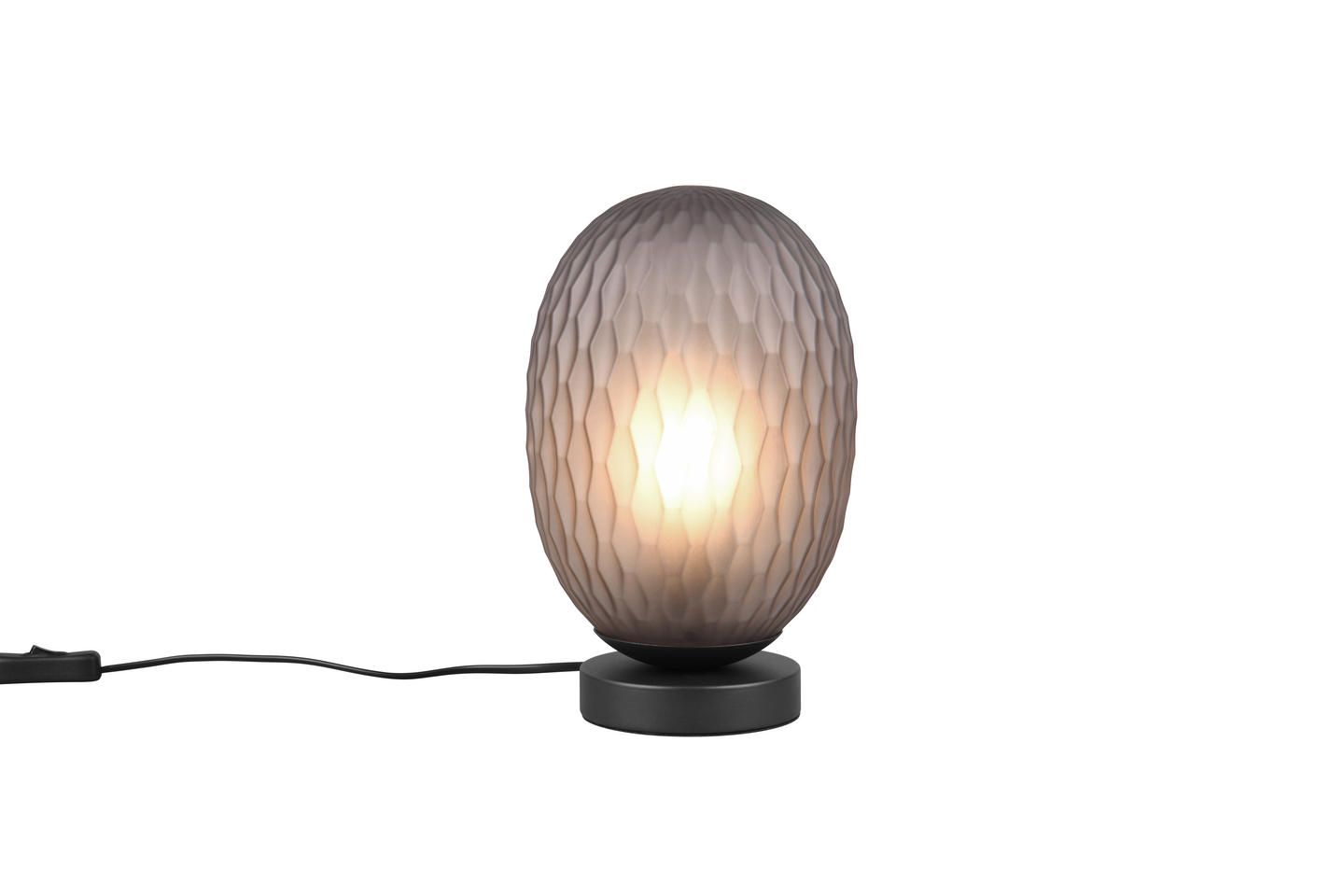 Pöytävalaisin TRIO Facette E27 mattamusta/savu