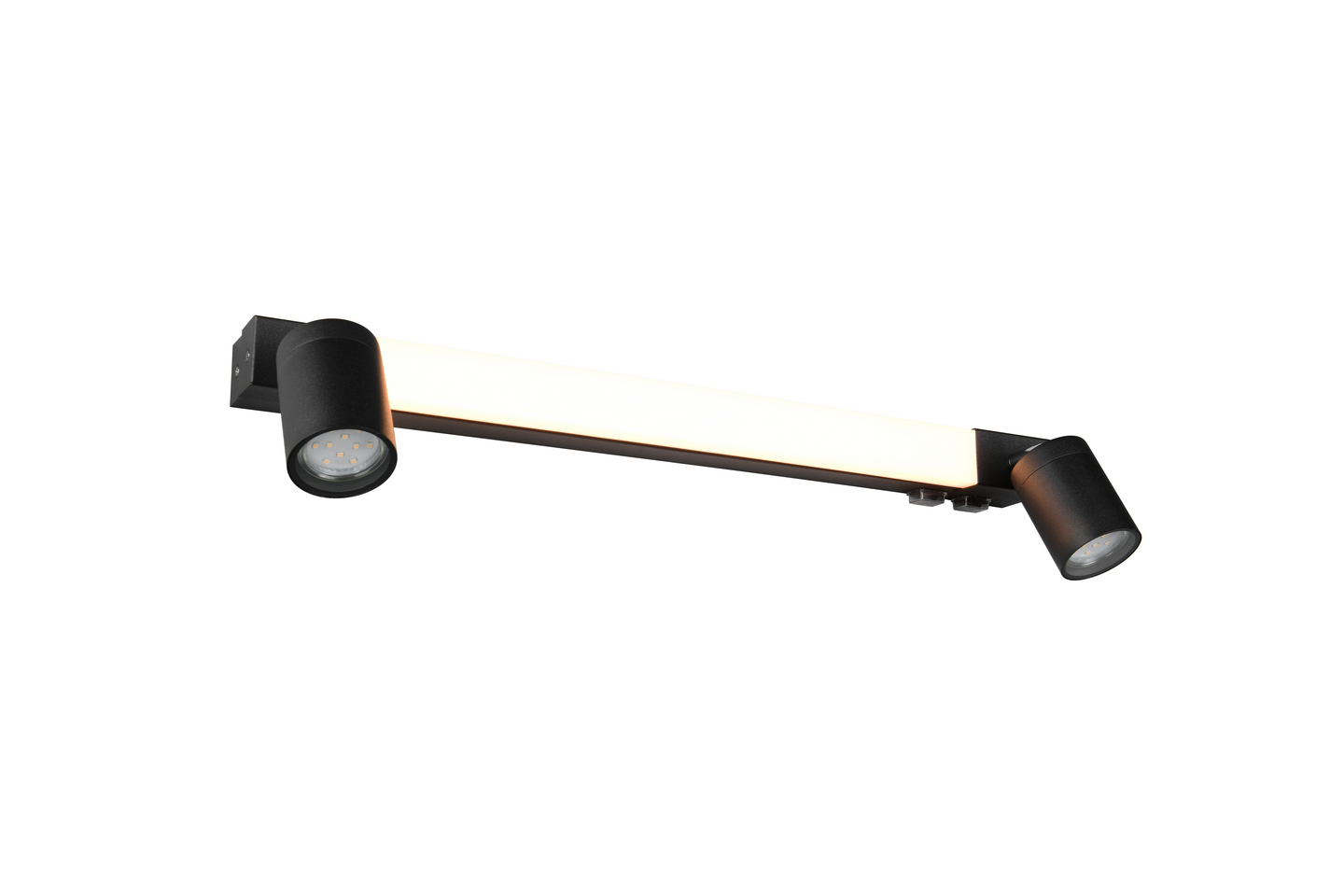 Seinävalaisin TRIO Enrico led 6,5W+2xGU10 60cm mattamusta