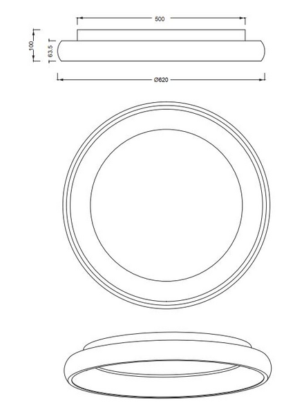Kattovalaisin TRIO Cardona led 38W 4400lm 62cm valkoinen