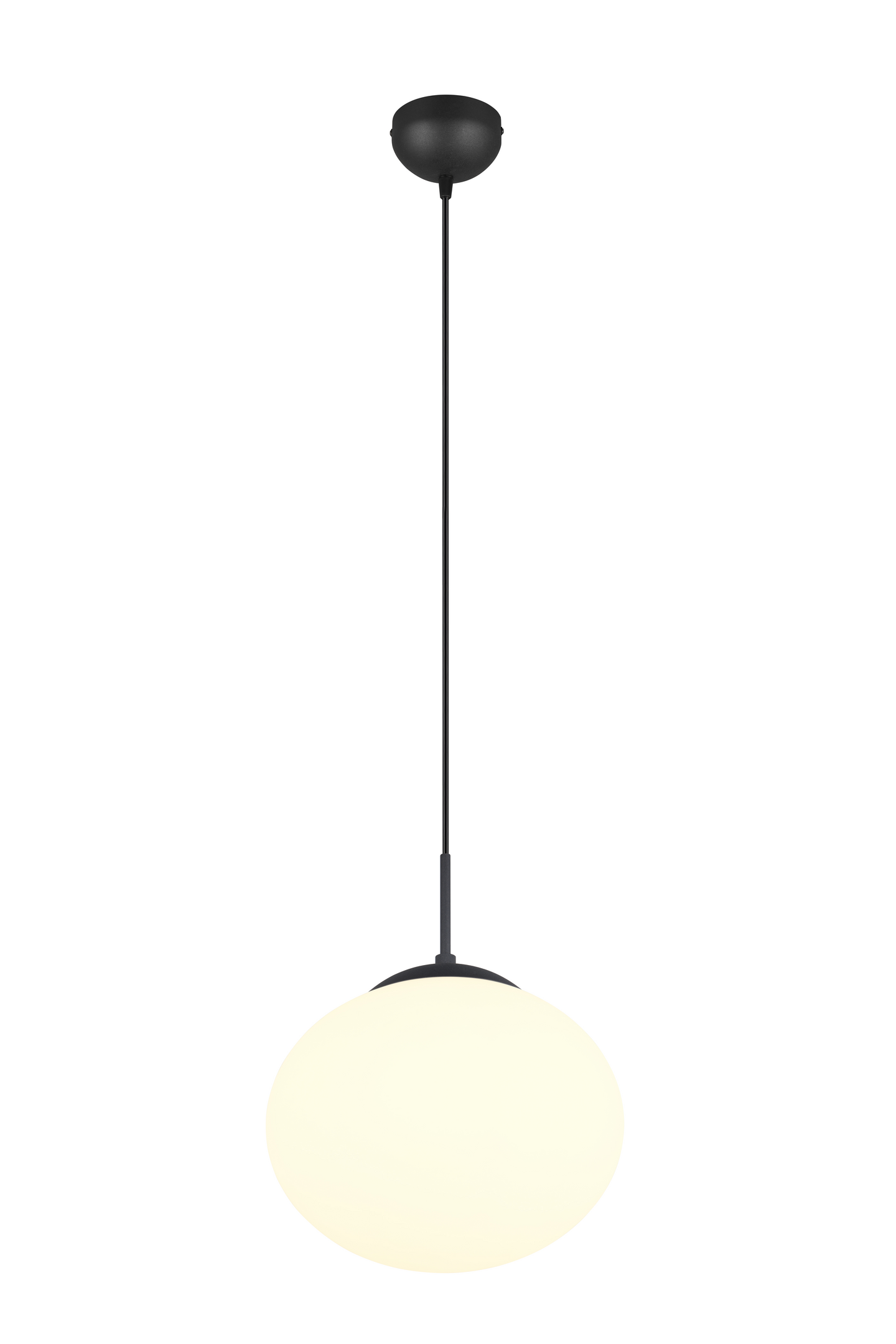 Riippuvalaisin TRIO Fomento E27 30cm mattamusta/valkoinen