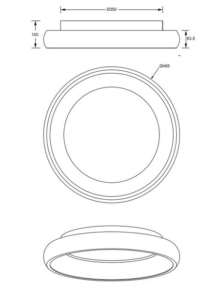 Kattovalaisin TRIO Cardona led 29W 3300lm 47cm valkoinen