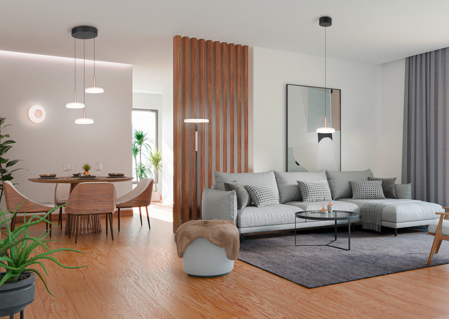 Riippuvalaisin TRIO Celeste led 3x7,5W 3x750lm kahvinruskea