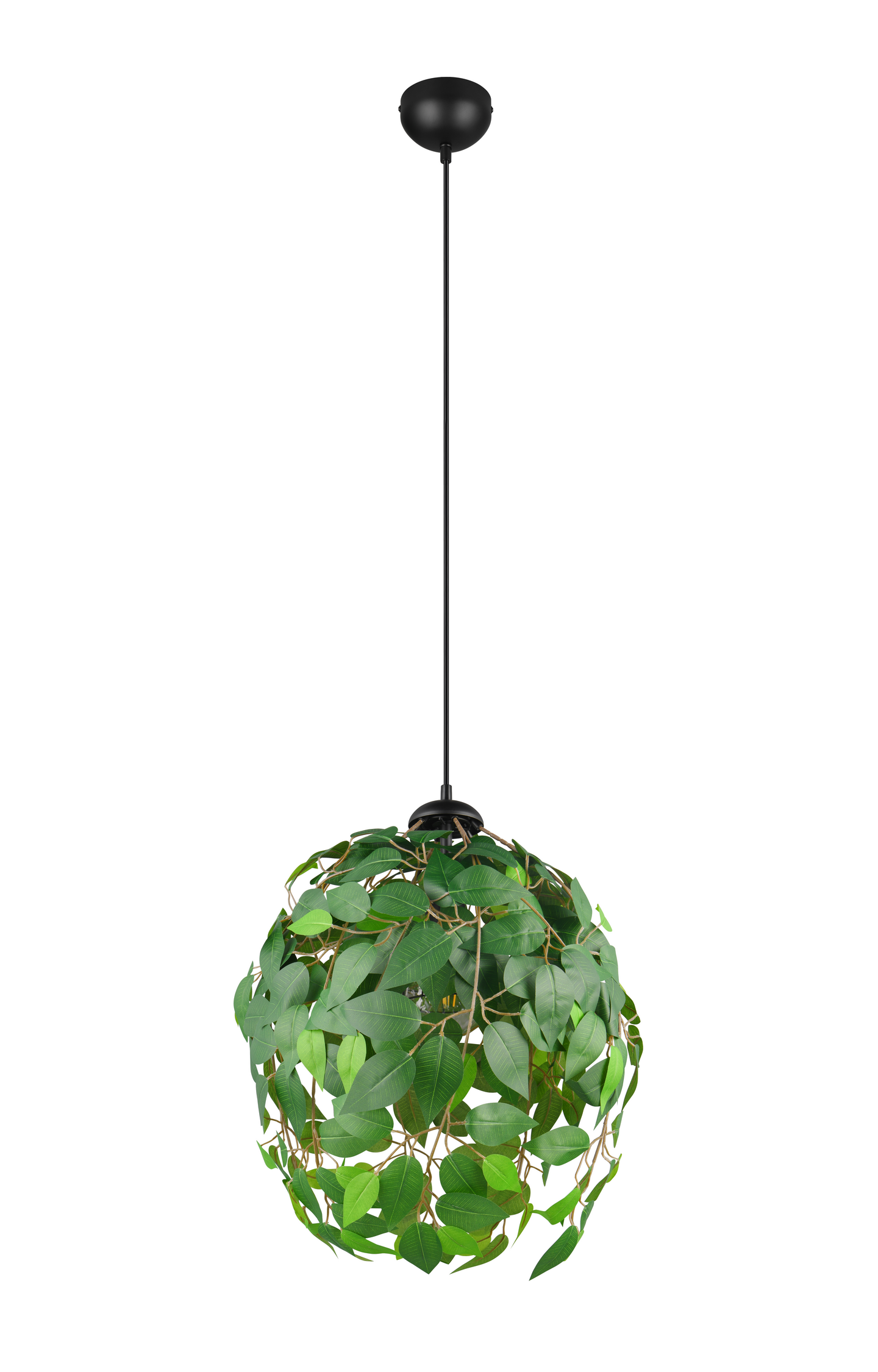 Riippuvalaisin TRIO Leavy E27 38cm vihreä