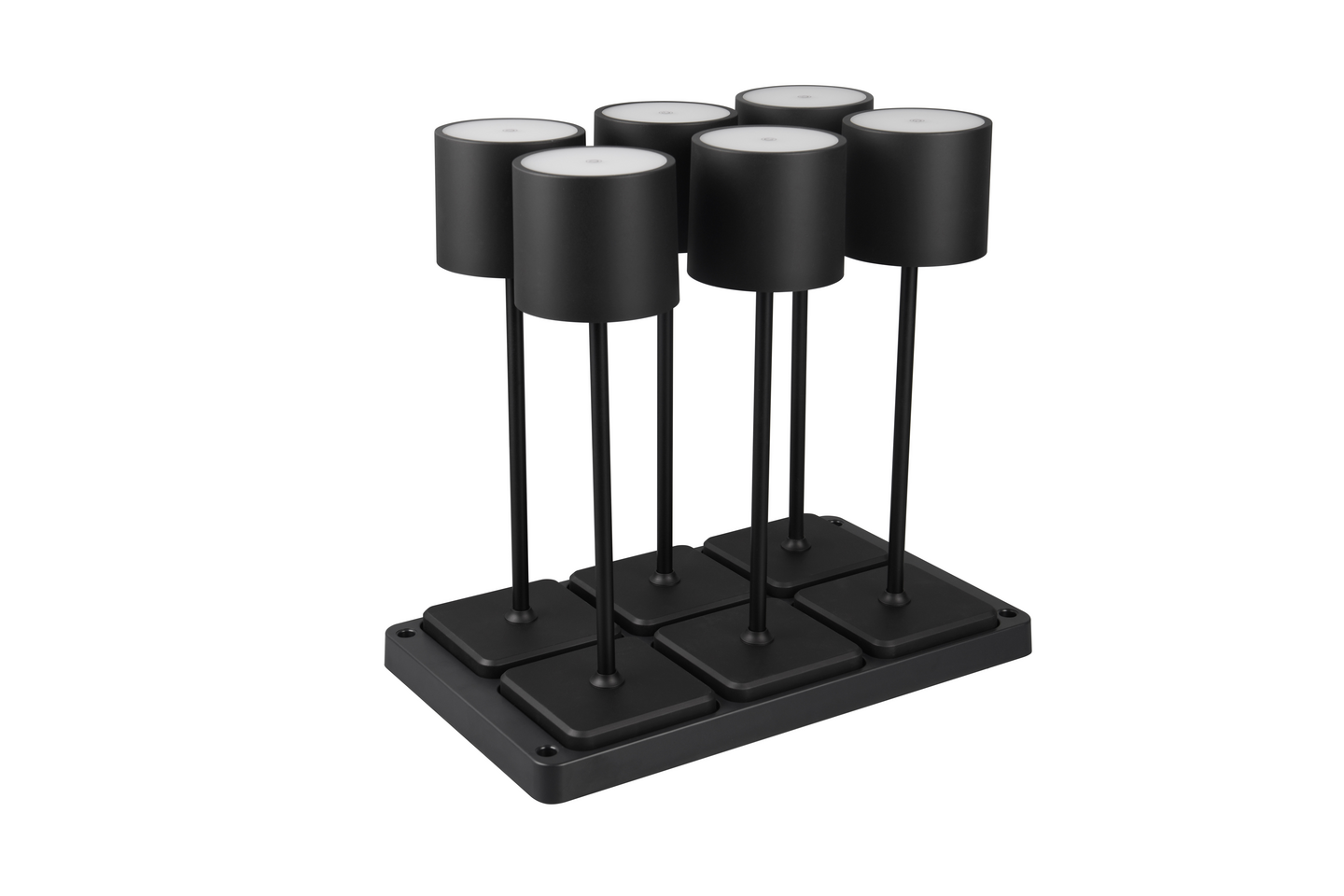 Ulkopöytävalaisin TRIO Fernandez led 6x1,5W musta ladattava