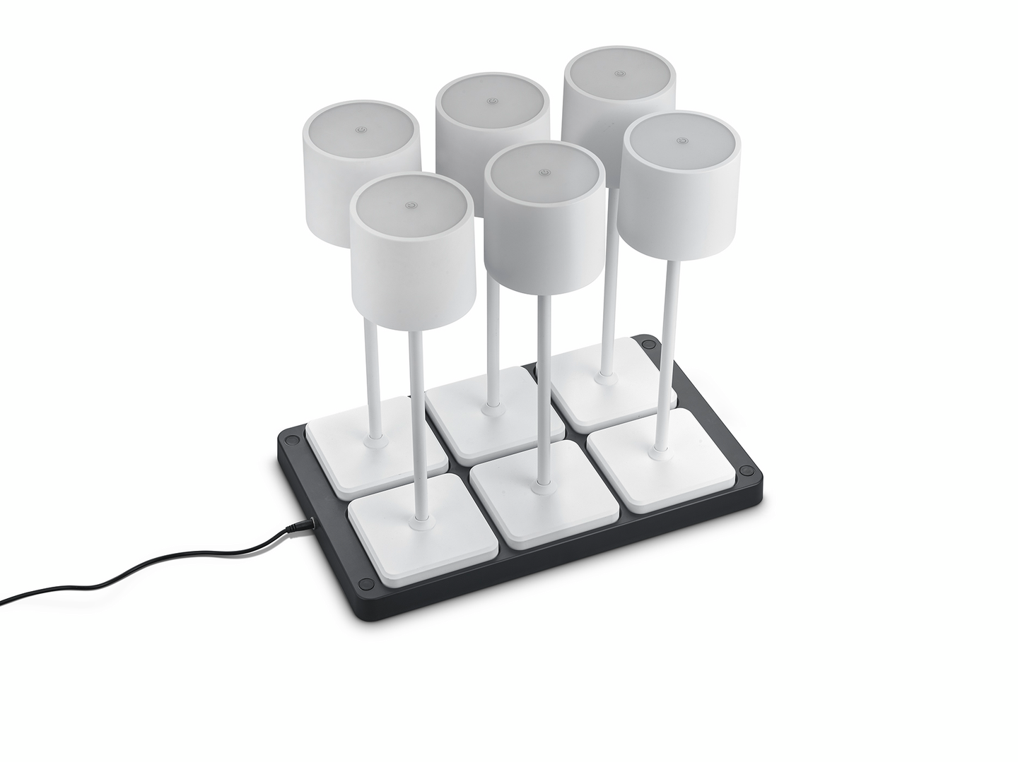 Ulkopöytävalaisin TRIO Fernandez led 6x1,5W valkoinen ladattava