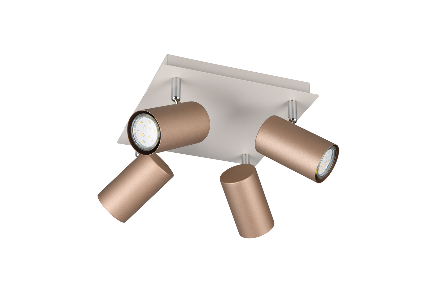 Spotti TRIO Marley GU10 4-osainen kahvinruskea/mattavalkoinen