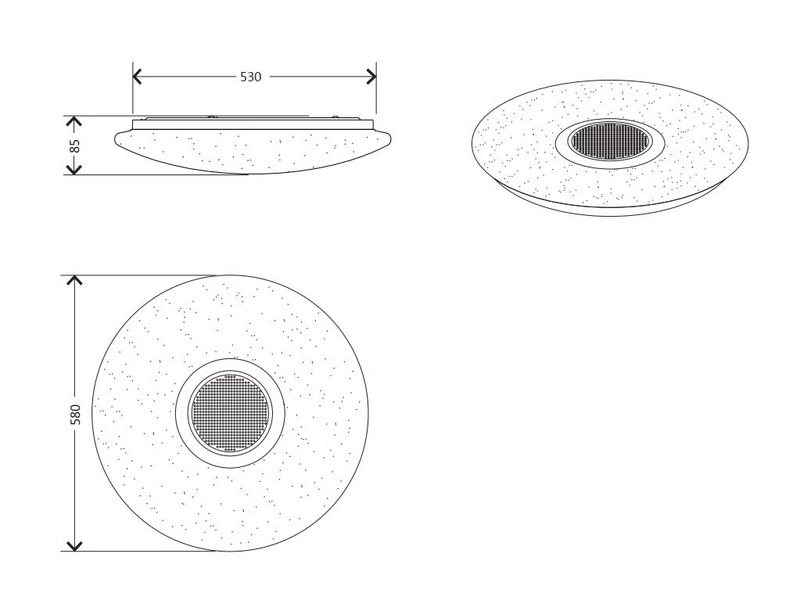 Kattovalaisin TRIO Musica led 33W 3600lm 58cm valkoinen