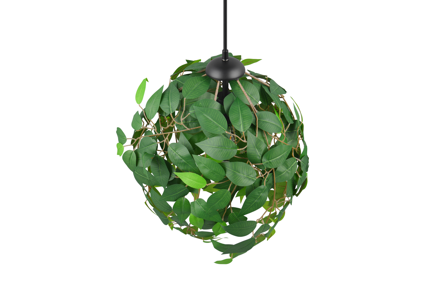 Riippuvalaisin TRIO Leavy E27 38cm vihreä