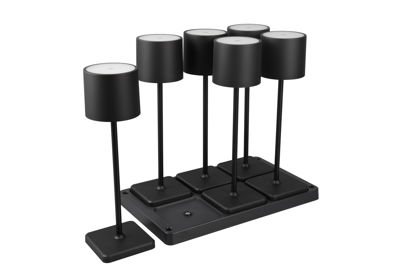 Ulkopöytävalaisin TRIO Fernandez led 6x1,5W musta ladattava