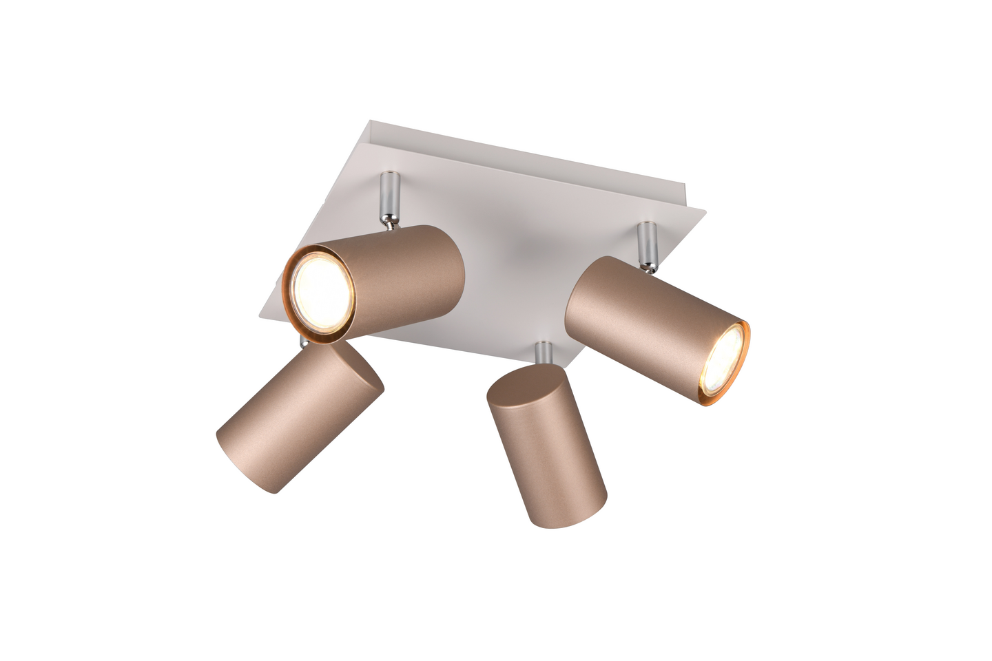 Spotti TRIO Marley GU10 4-osainen kahvinruskea/mattavalkoinen