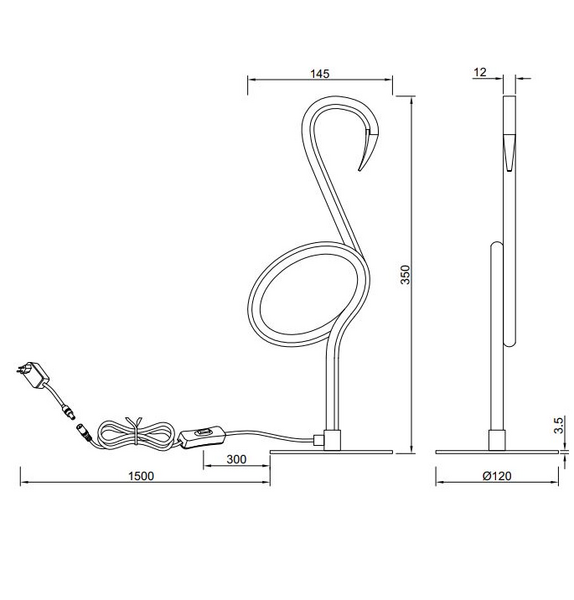 Pöytävalaisin TRIO Ingo led 6W 550lm pinkki